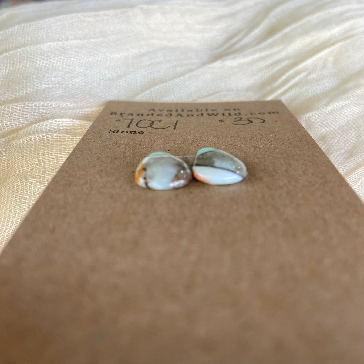 Turquoise, Oyster Shell, Copper Cabochon - TOC1 5085870C-79F4-4627-A4B7-5CAEE9DB335A Brandedandwild.com