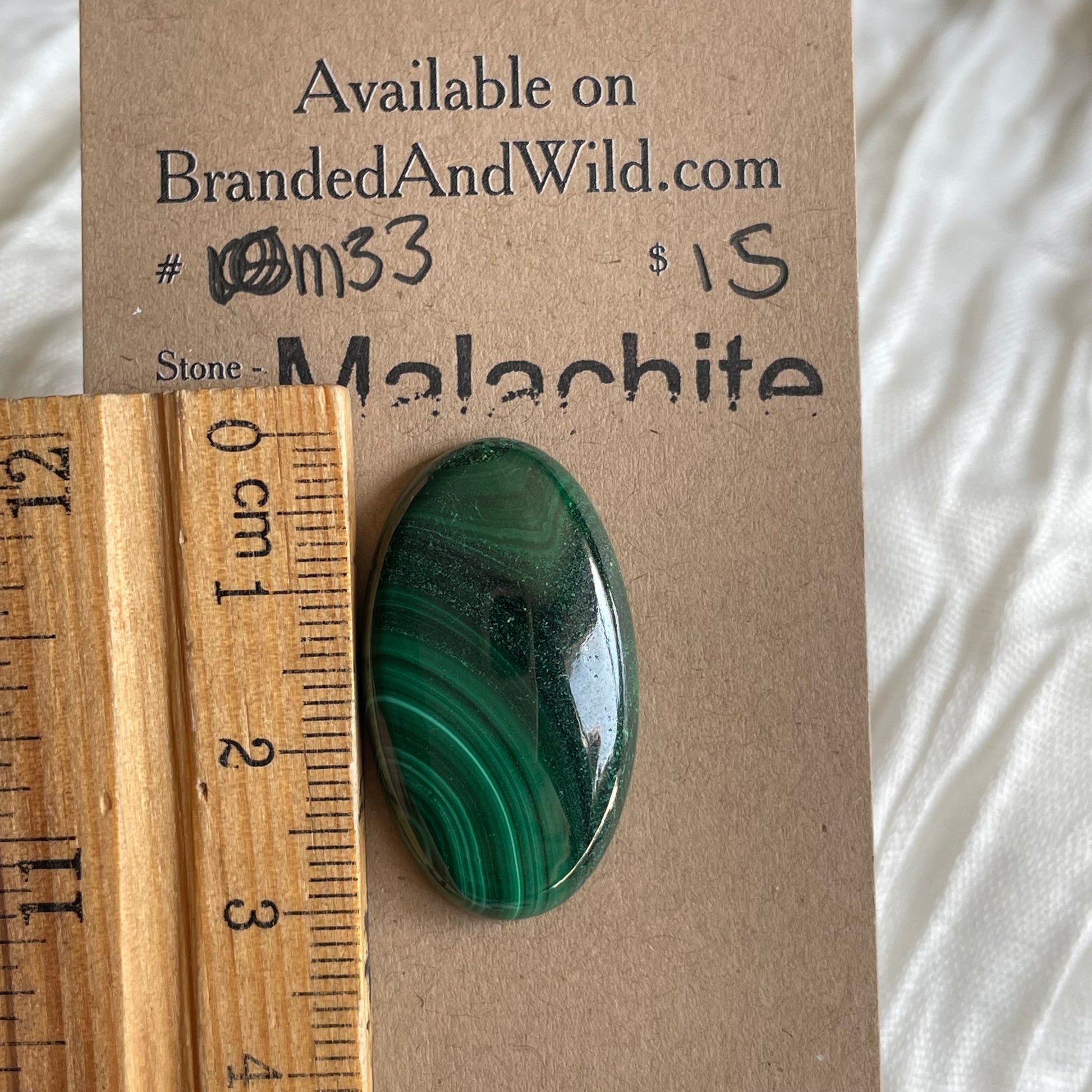 Malachite Cabochon - M33 508745B9-790F-48CE-A4E7-7D9569FBE38F Brandedandwild.com