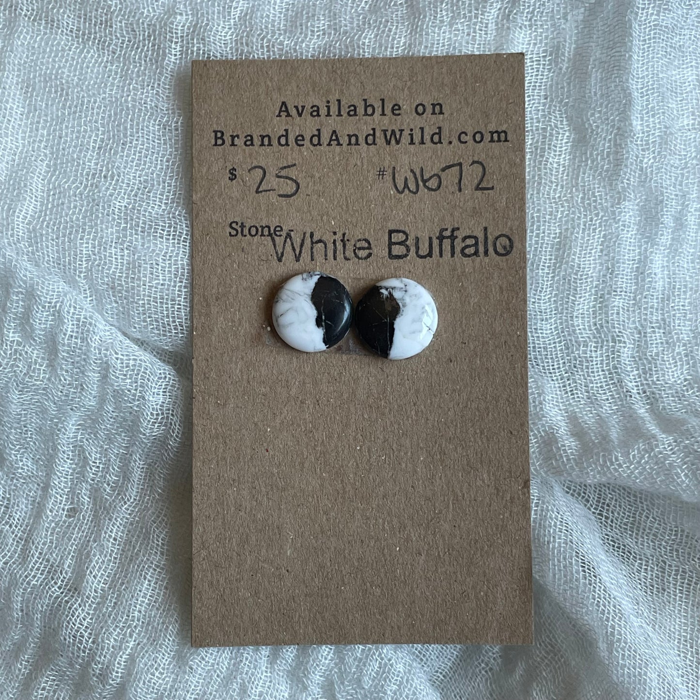 White Buffalo Cabochon - WB72 50A09B9D-9603-41A8-B8B2-5349E88C02F4 Brandedandwild.com