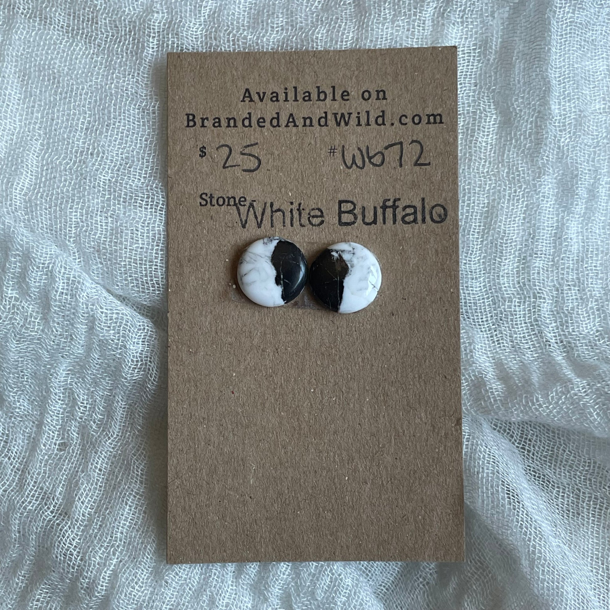 White Buffalo Cabochon - WB72 50A09B9D-9603-41A8-B8B2-5349E88C02F4 Brandedandwild.com