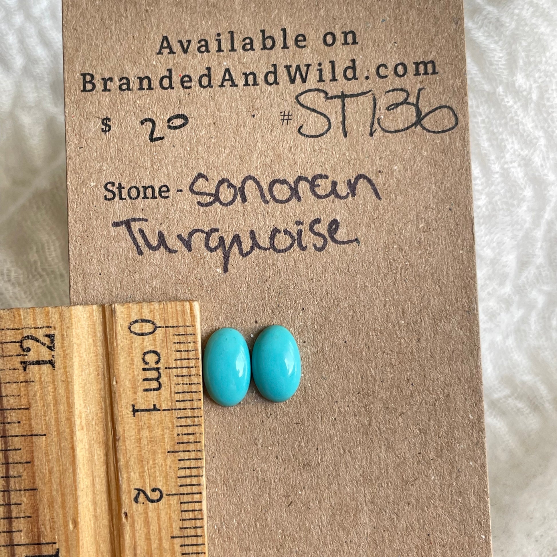 Sonoran Turquoise Cabochon - ST136 50B0C7DE-BFD0-419E-8EA4-3A3E34F5EB01 Brandedandwild.com