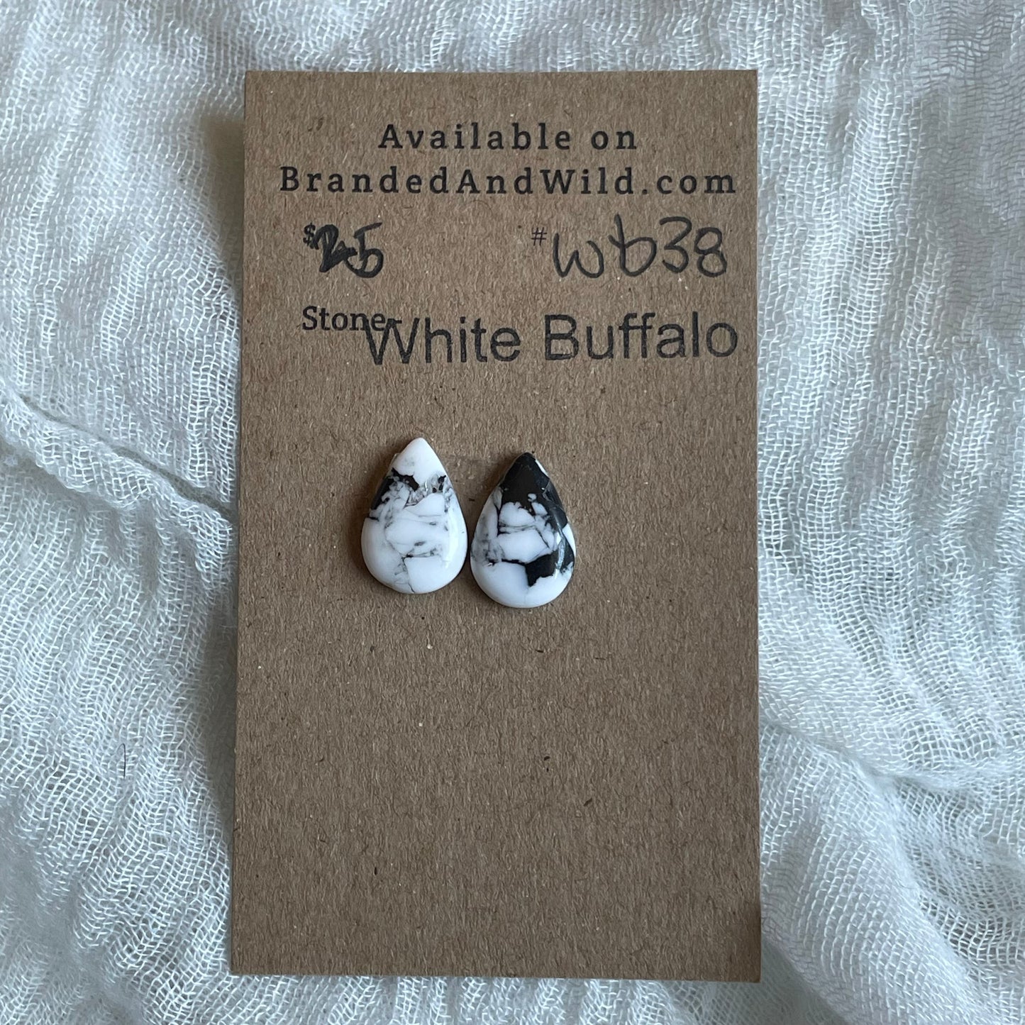 White Buffalo Cabochon - WB38