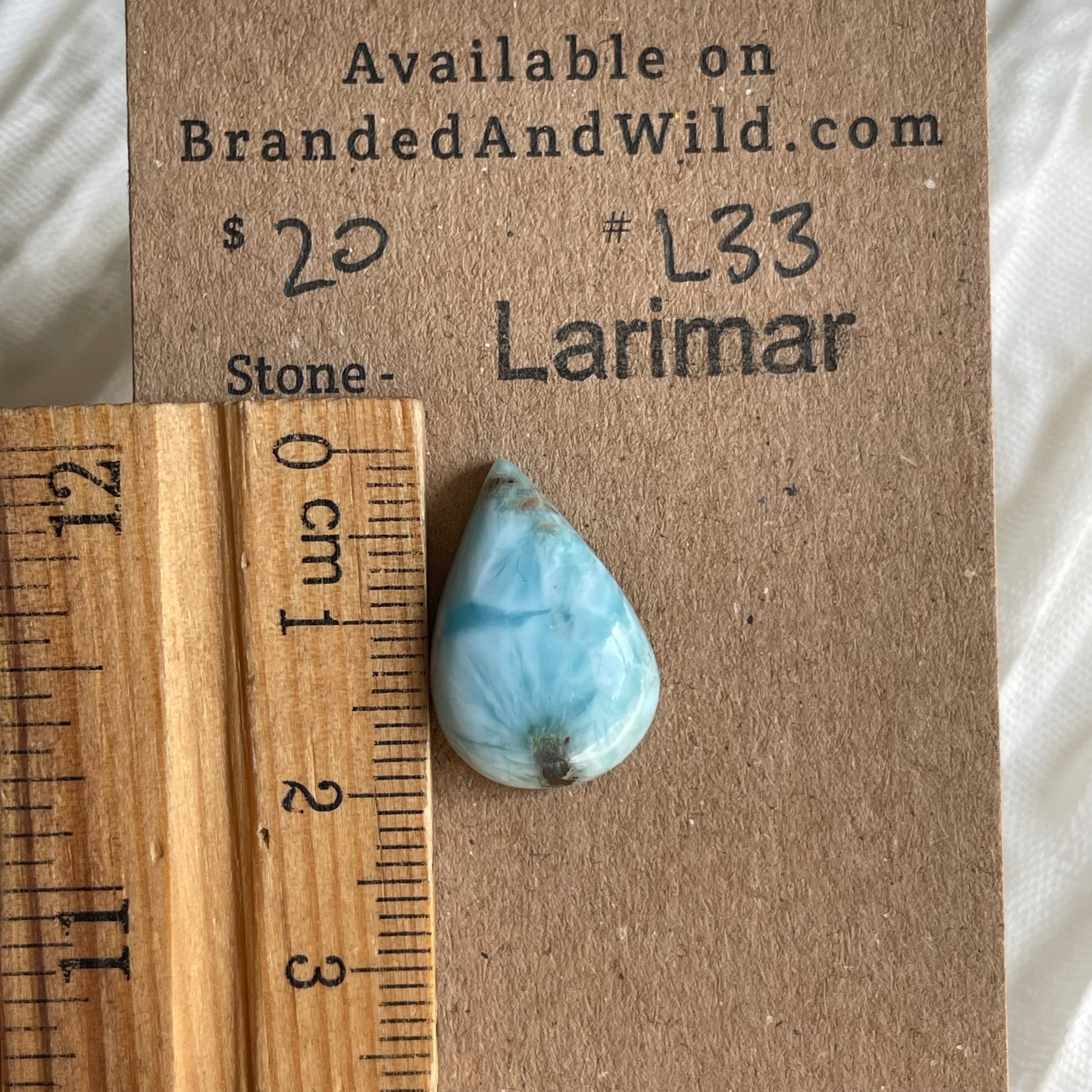 Larimar Cabochon - L33 50DF031C-A7CE-42EF-8683-DE0152AF93B6 Brandedandwild.com