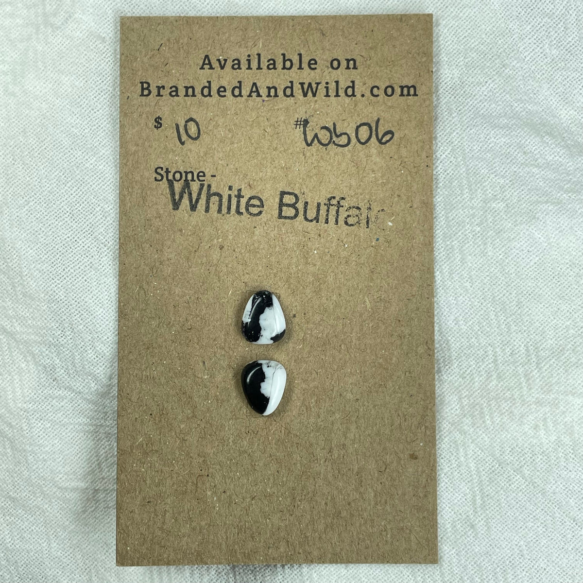 White Buffalo Cabochon - WB06 51092CB2-B5FC-4E10-80C4-86EE7EB39AD6 Brandedandwild.com