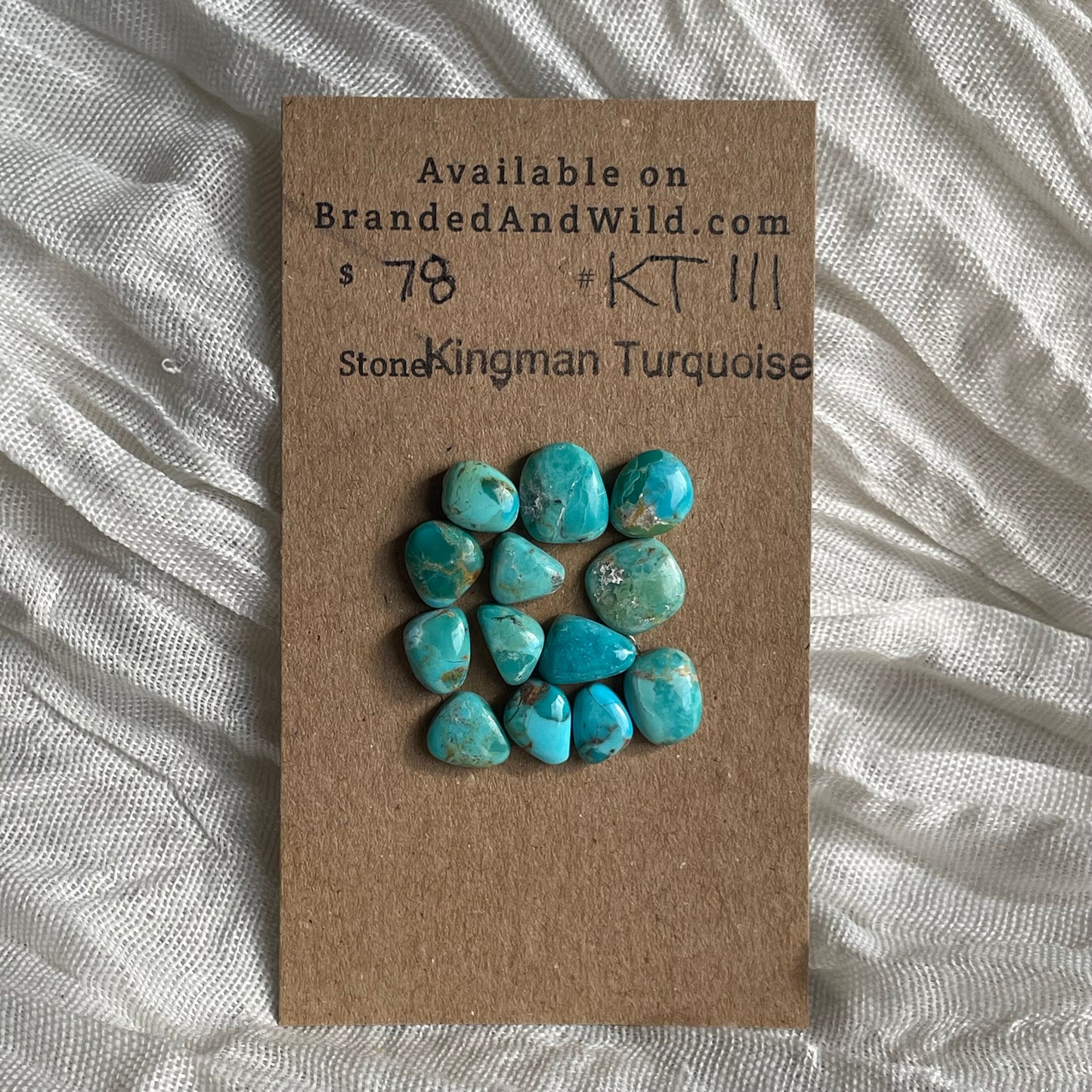 Kingman Turquoise Cabochon - KT111 511E38D8-BBD8-4BD1-8415-86C3257763FE Brandedandwild.com