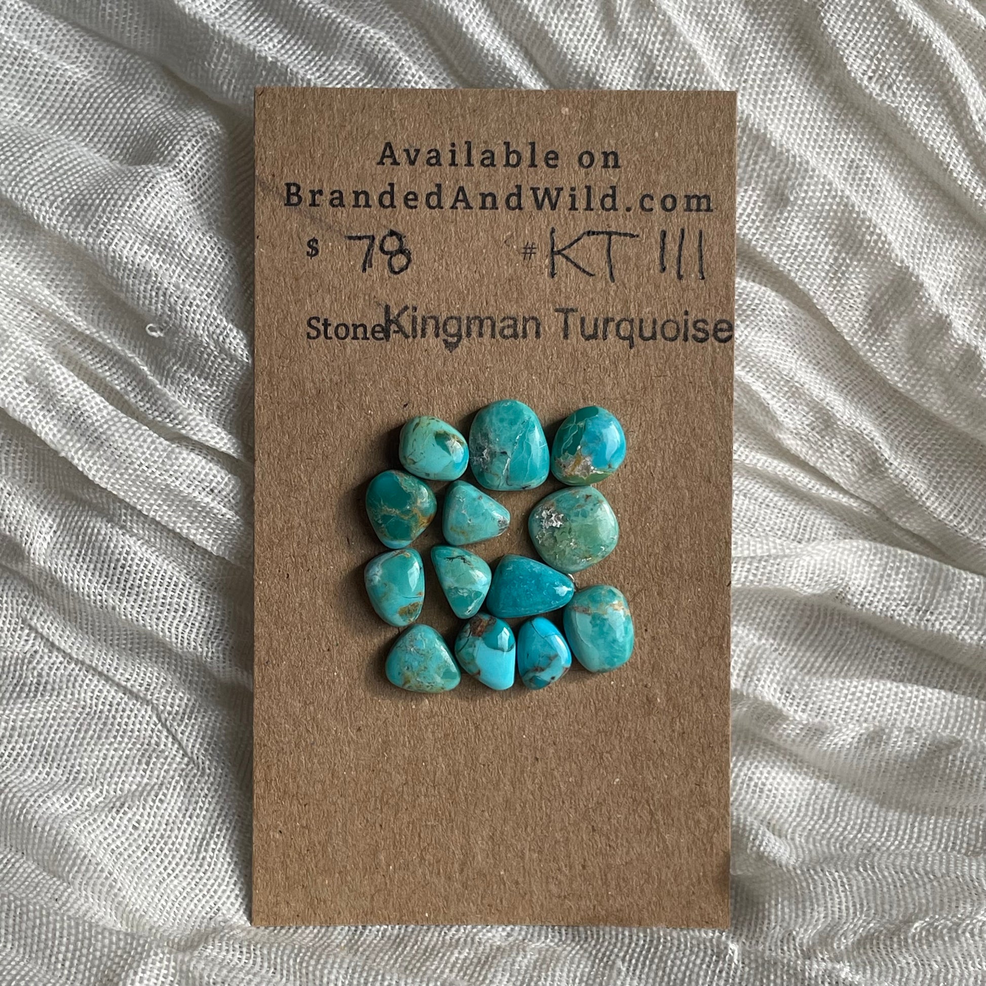 Kingman Turquoise Cabochon - KT111 511E38D8-BBD8-4BD1-8415-86C3257763FE Brandedandwild.com