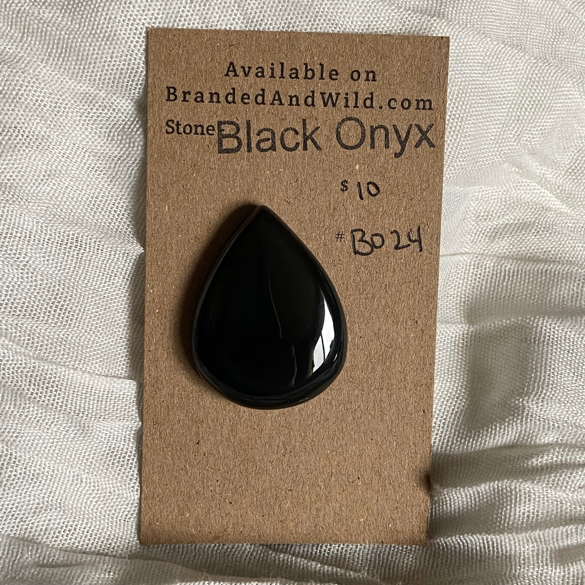 Black Onyx - Cabochon - B024 51333551-86F7-44AE-9B58-6FA6922CD325 Brandedandwild.com