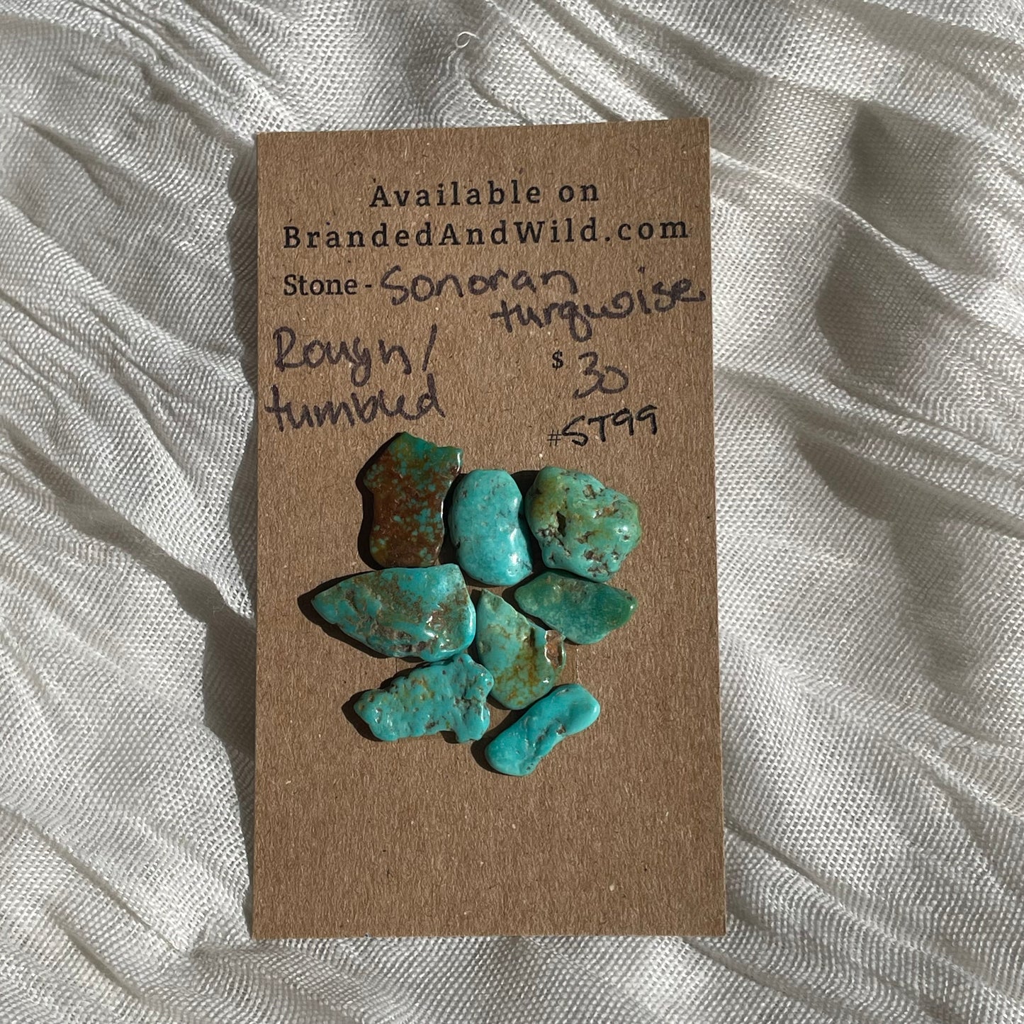 Sonoran Turquoise Cabochon - ST99 51377DE0-40B9-4DC8-8495-05434670D984 Brandedandwild.com