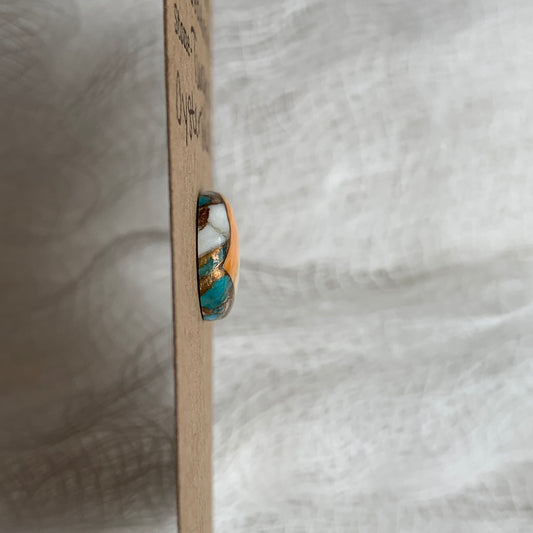 Turquoise, Oystershell, Copper Cabochon - TOC90