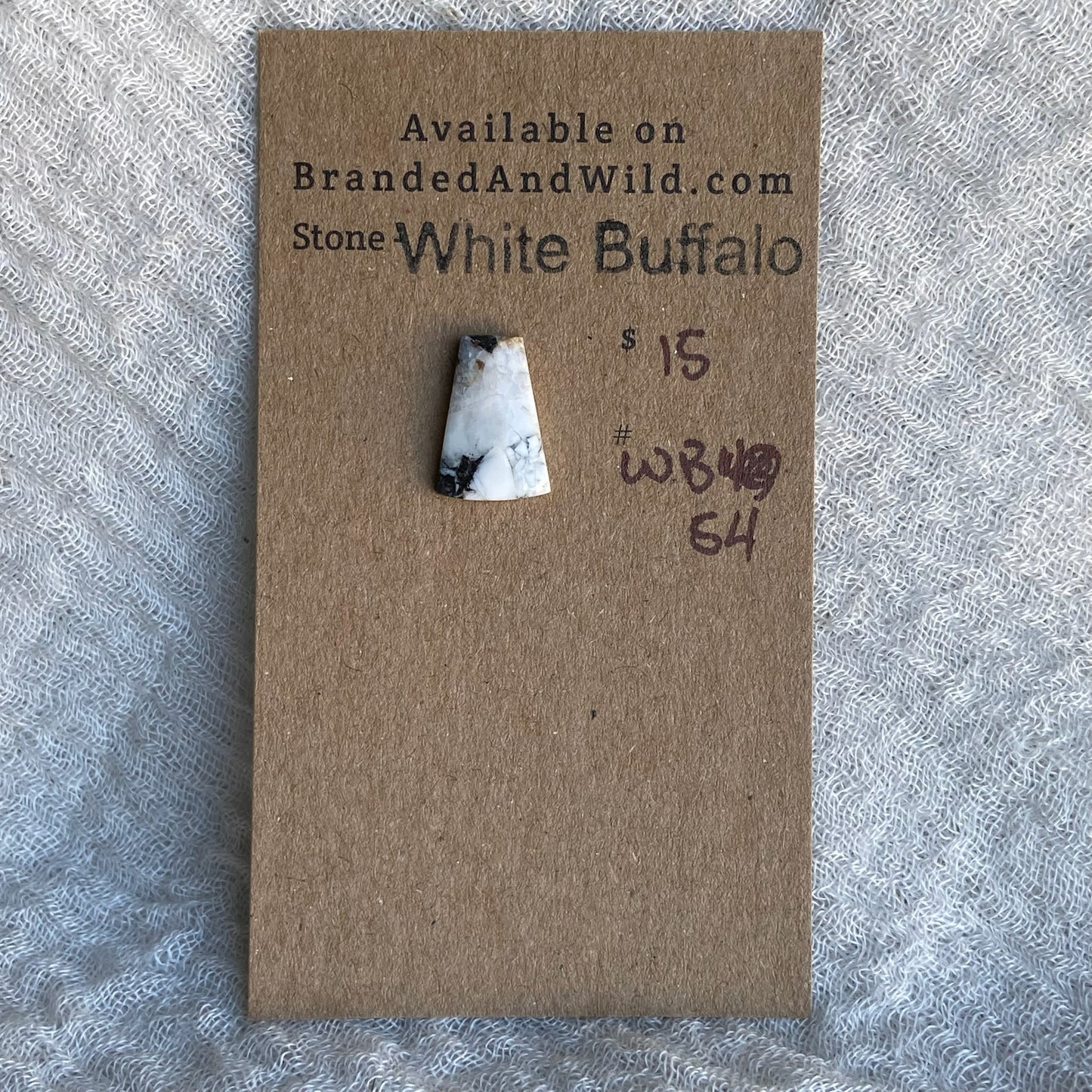 White Buffalo Cabochon - WB54