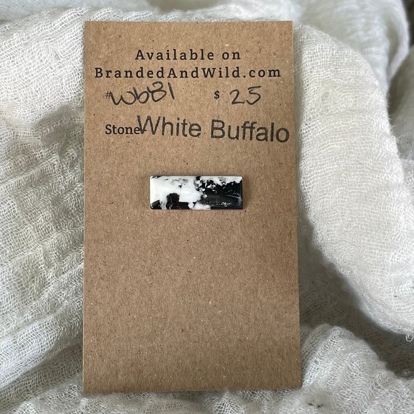 White Buffalo Cabochon - WB81