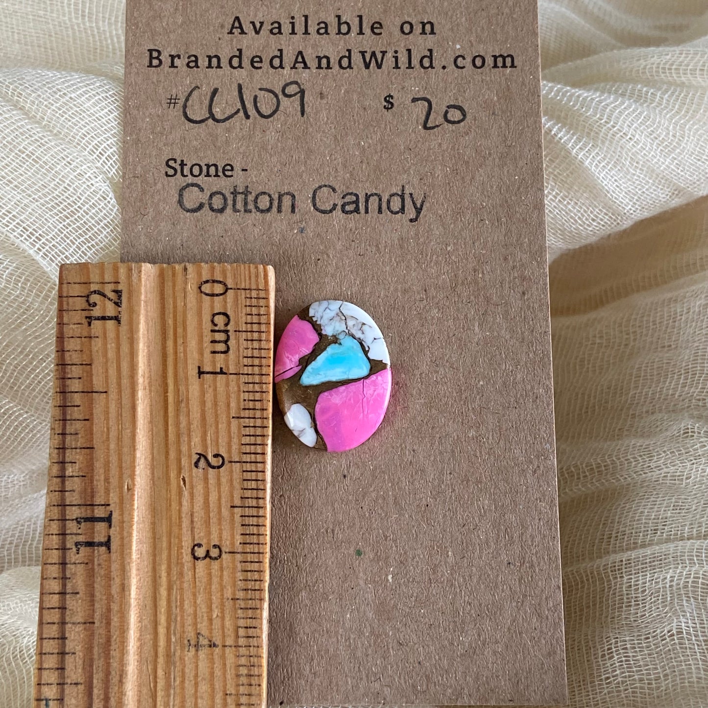 Cotton Candy Cabochon - CC109 515FCF00-FDCC-40A4-8259-C007E24CD671 Brandedandwild.com