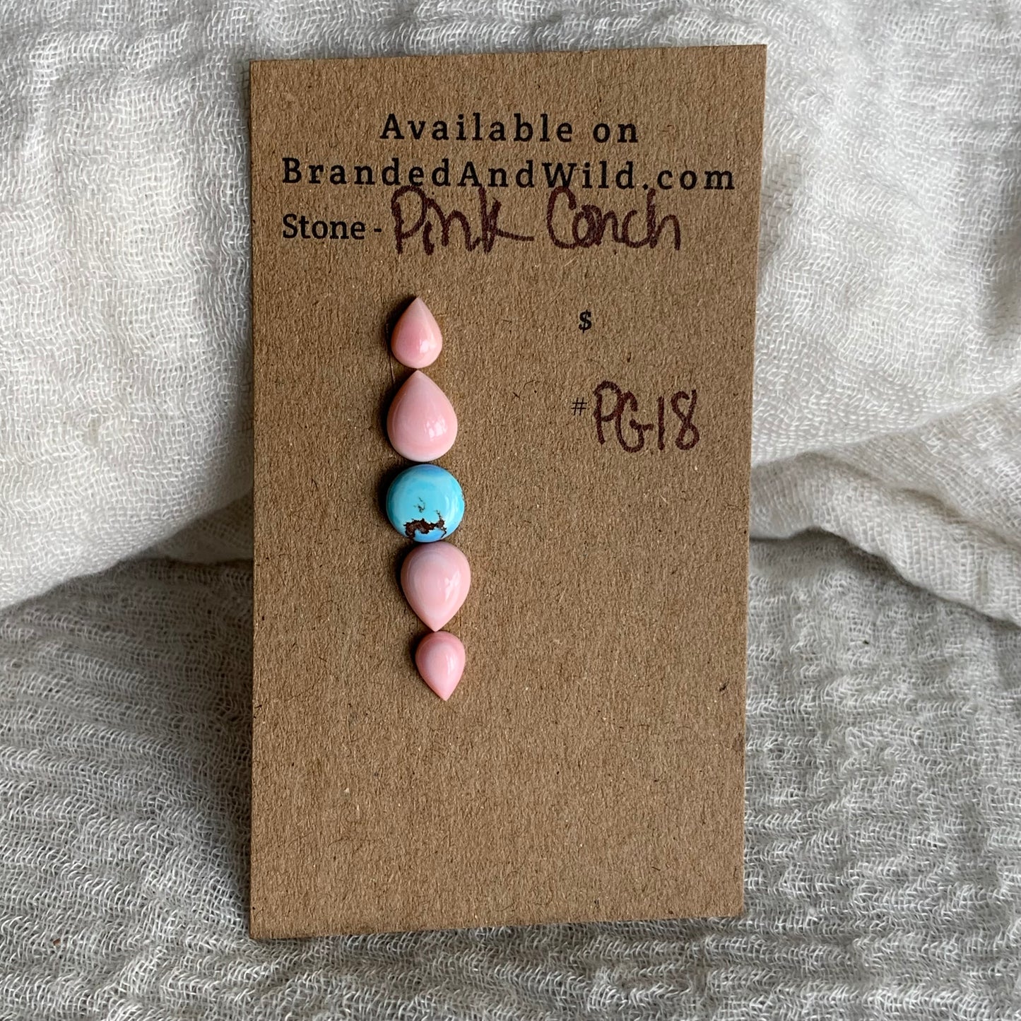 Pink Conch/Golden Hill Cabochon - PG18