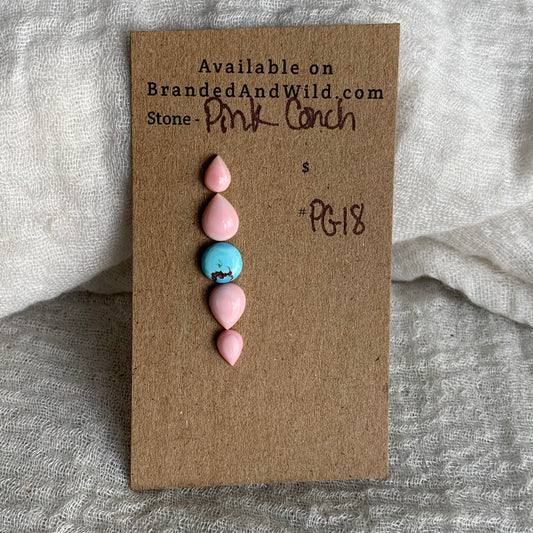 Pink Conch/Golden Hill Cabochon - PG18