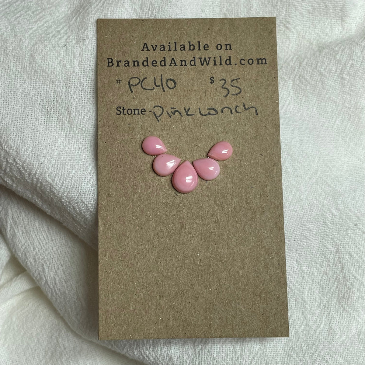 Pink Conch Cabochon - PC40 51819E10-87C5-4505-A433-35DEE9D5650A Brandedandwild.com