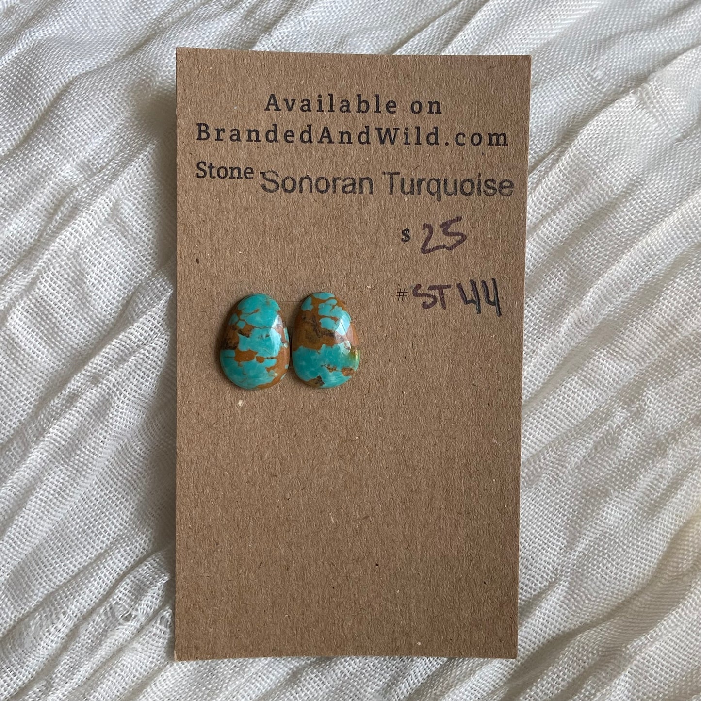 Sonoran Turquoise Cabochon - ST44 518A0AAC-1362-4CB5-95EF-34F1CE1622D9 Brandedandwild.com