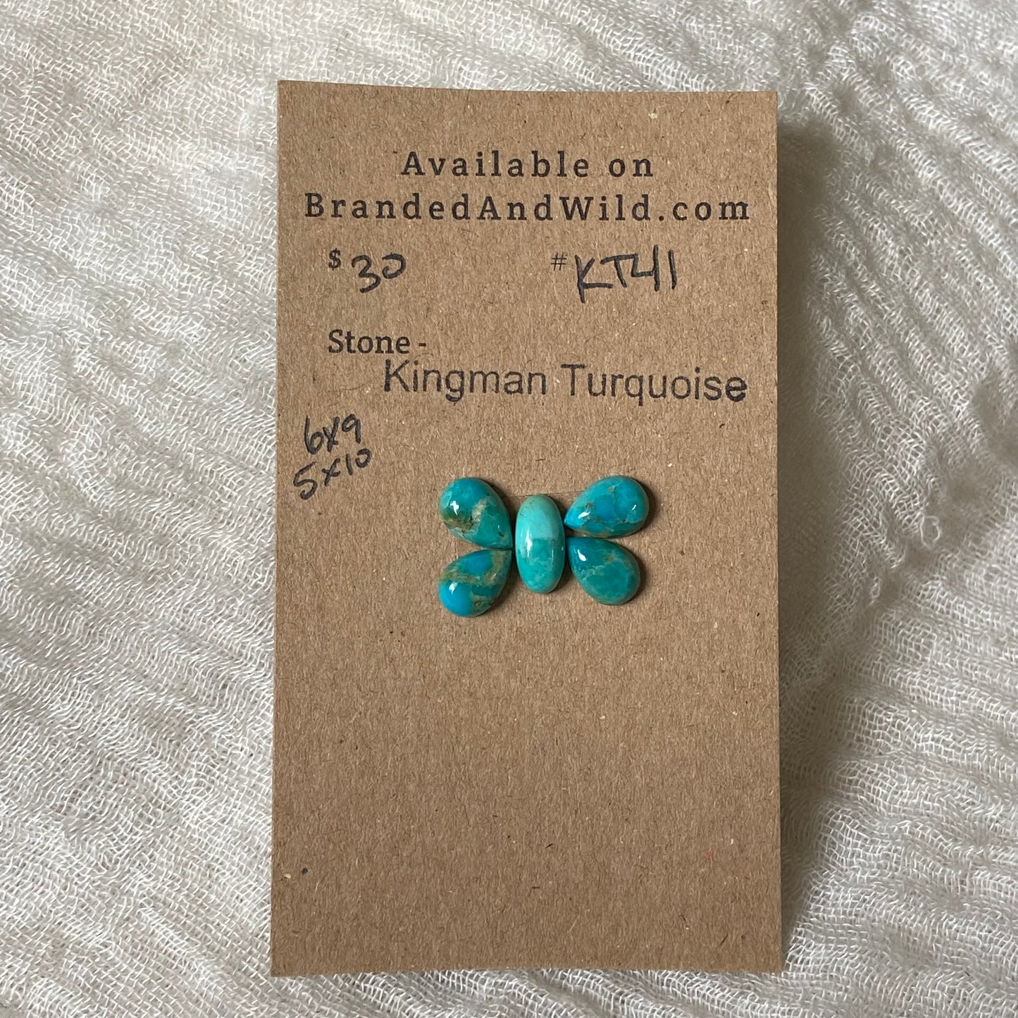 Kingman Turquoise Cabochon - KT41 518A176F-6975-4660-AB01-E7B91E79E18B Brandedandwild.com