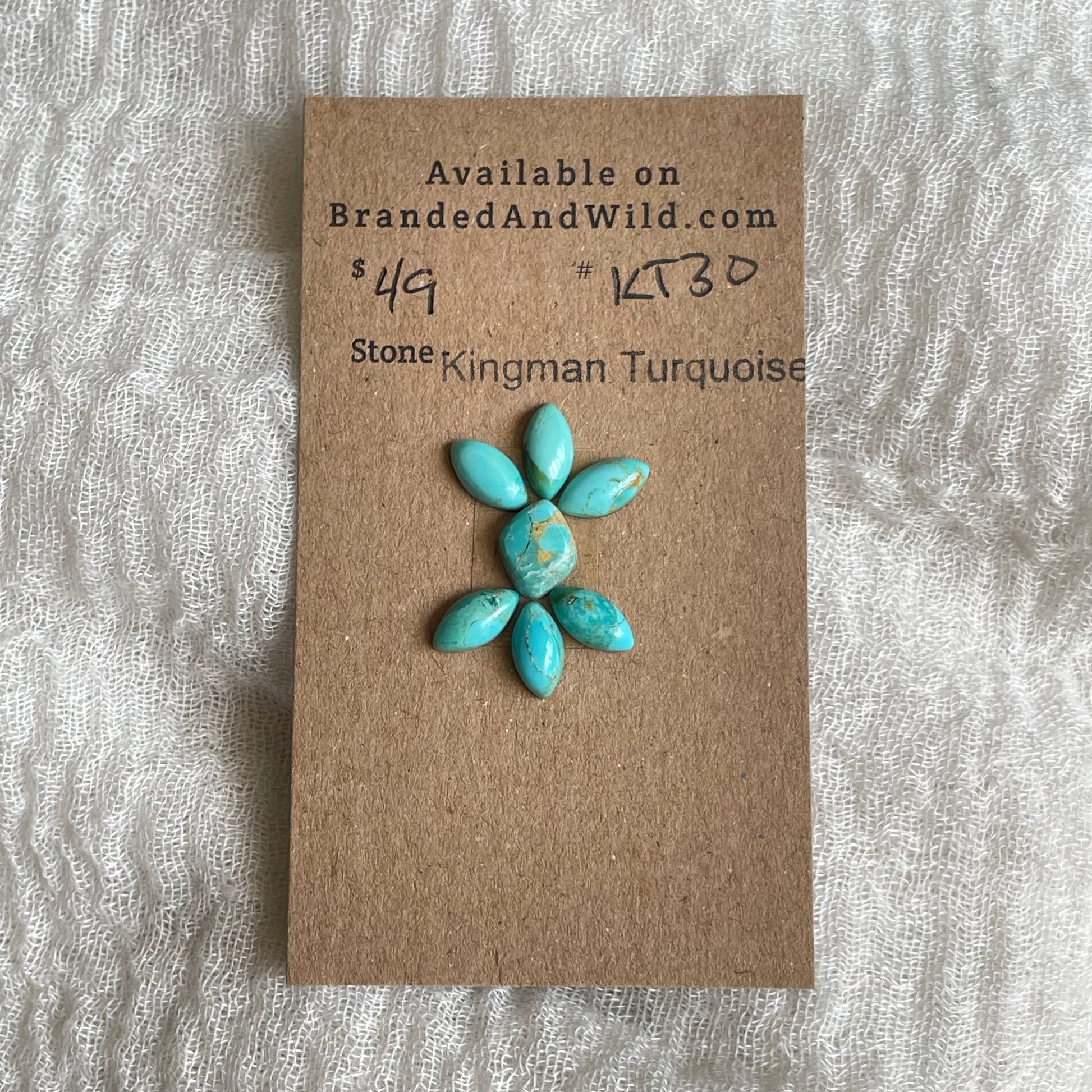Kingman Turquoise Cabochon - KT30 51901E81-401E-4DB0-921B-EA467F78A4DA Brandedandwild.com