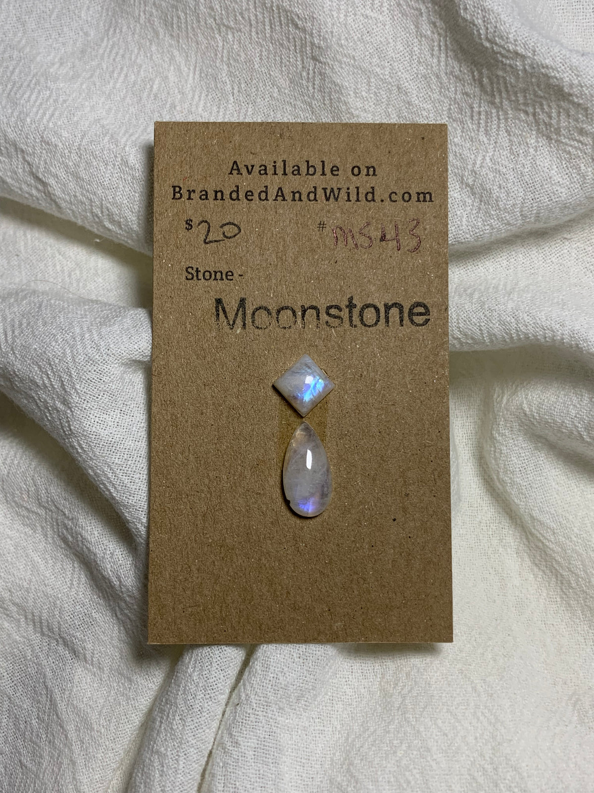 Moonstone Cabochon - MS43 51A964FB-C386-4D9F-9DF0-C6FABBFDAAE6 Brandedandwild.com