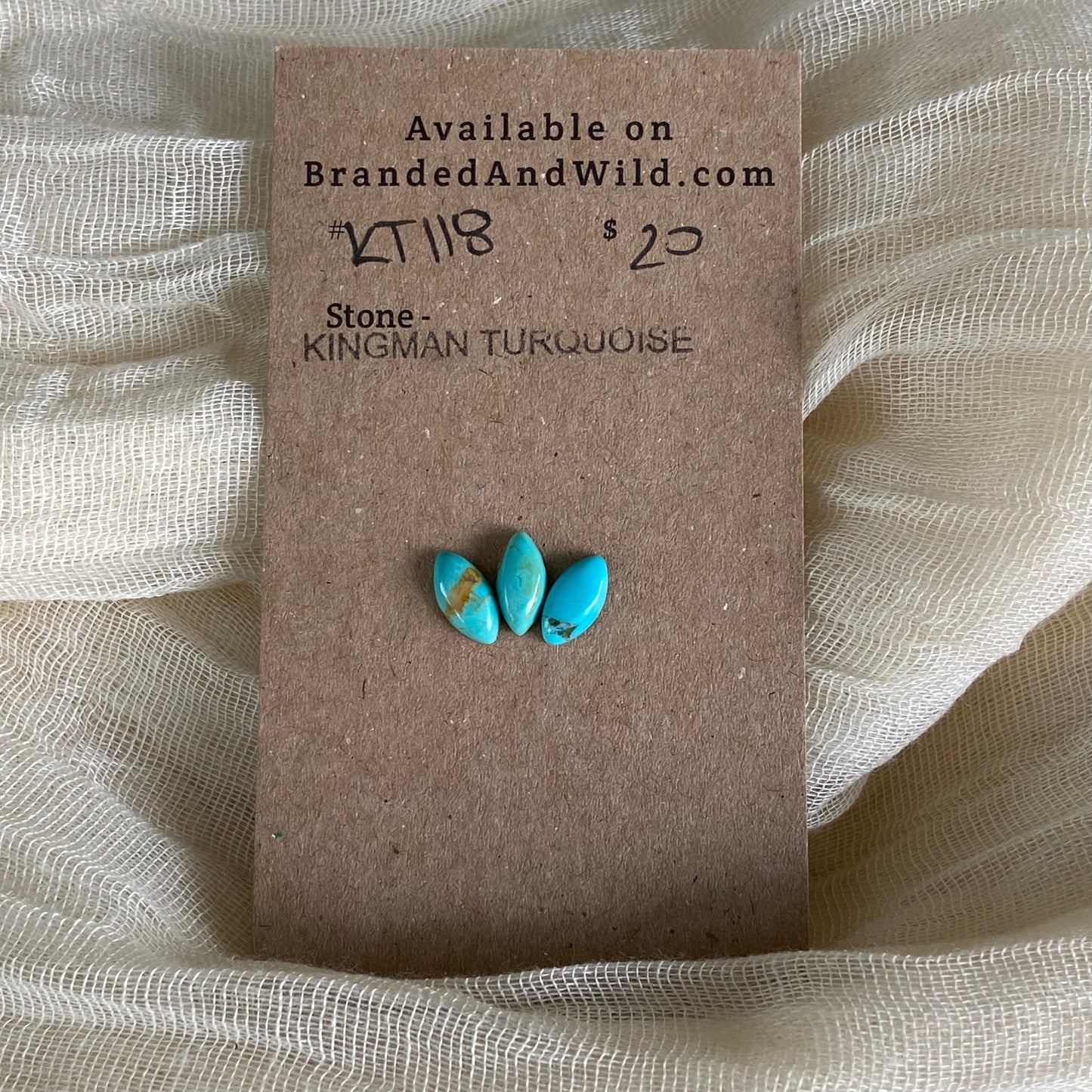 Kingman Turquoise Cabochon - KT118 51AD8196-9DC8-4638-A159-279A15CAB332 Brandedandwild.com
