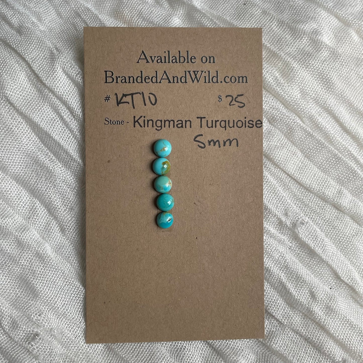 Kingman Turquoise Cabochon - KT10 51AFB392-E6A5-4960-90FA-C62339631CC1 Brandedandwild.com