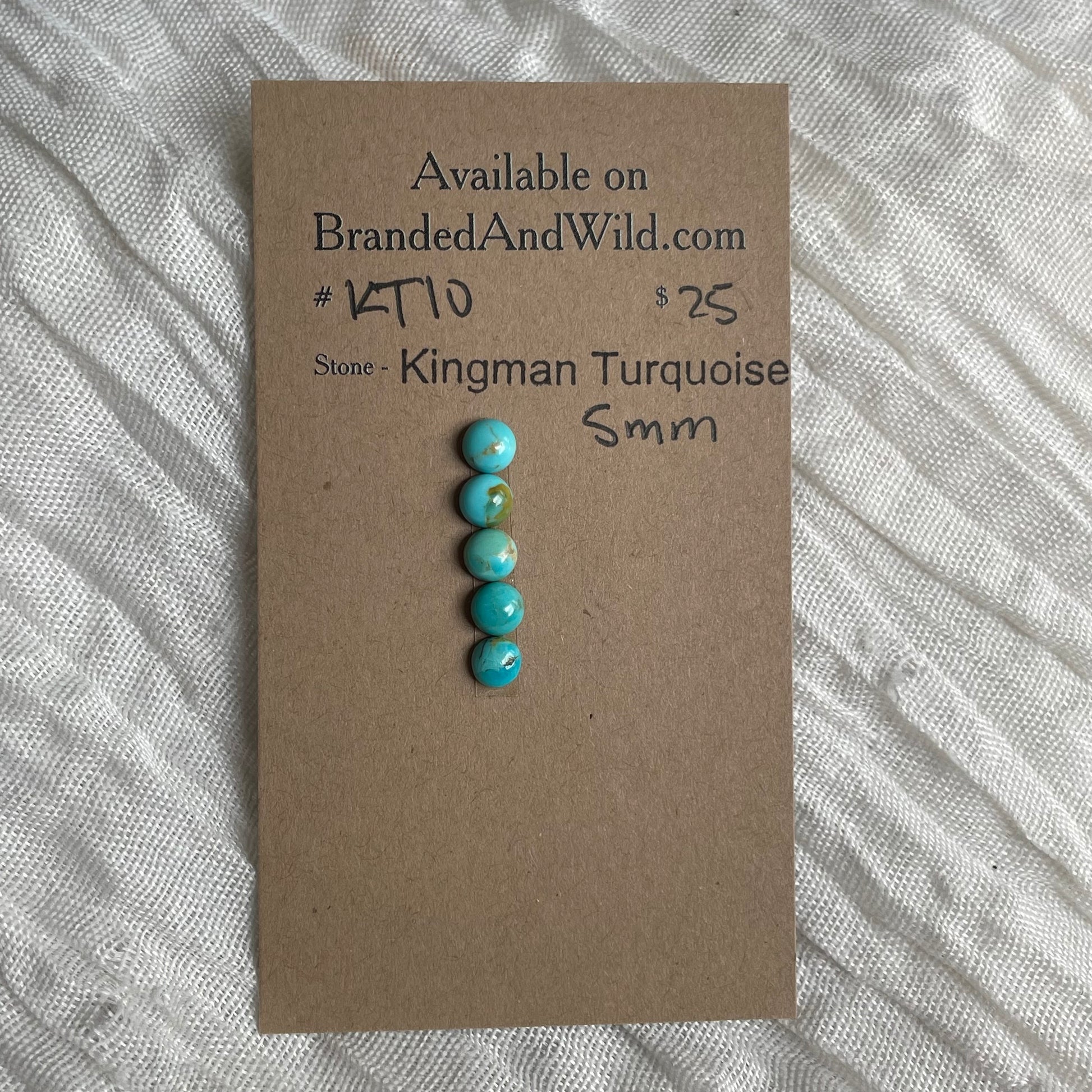 Kingman Turquoise Cabochon - KT10 51AFB392-E6A5-4960-90FA-C62339631CC1 Brandedandwild.com