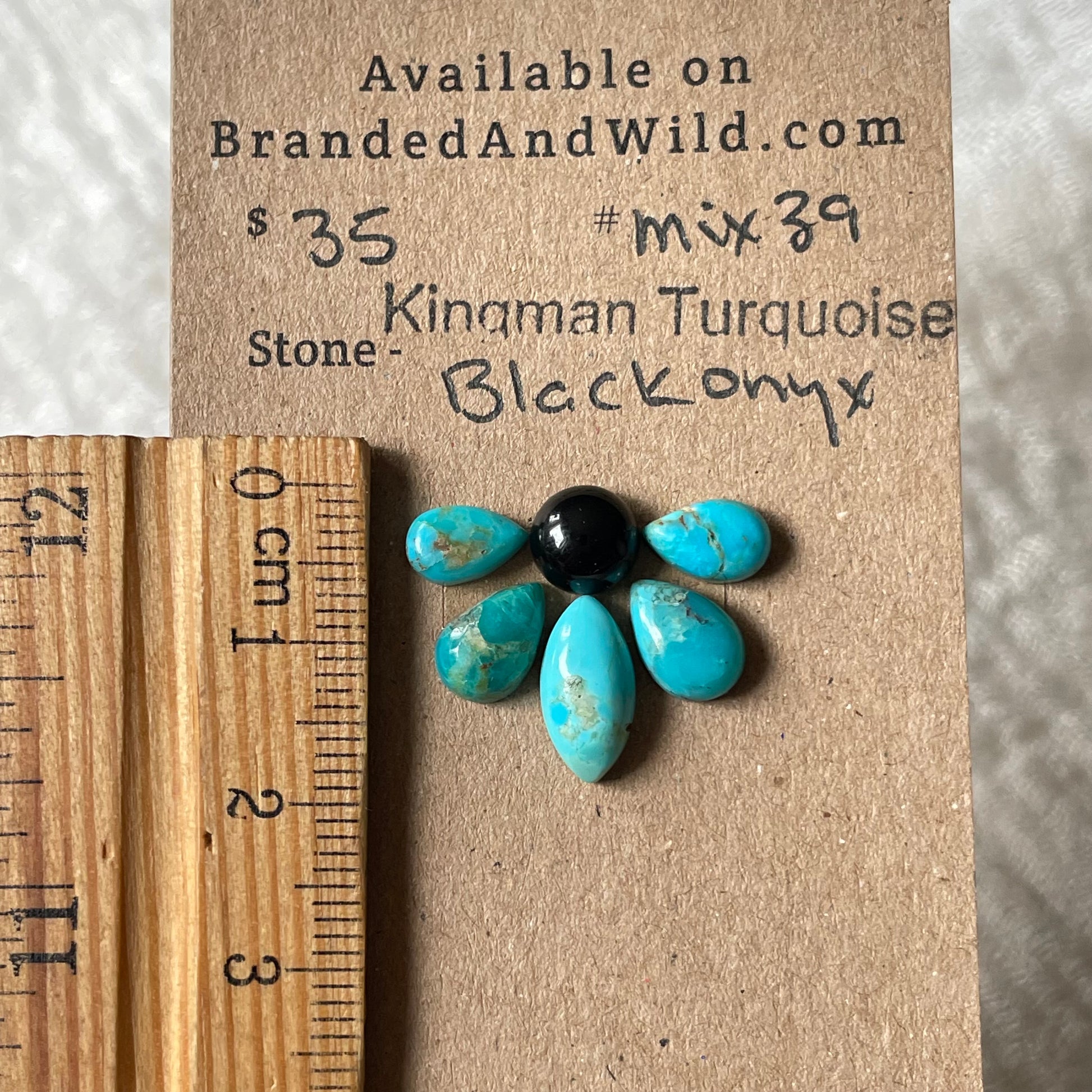 Kingman / Black Onyx Cabochon - Mix39 51E21EDC-DD9C-4527-A47A-12BFE709BE4C Brandedandwild.com