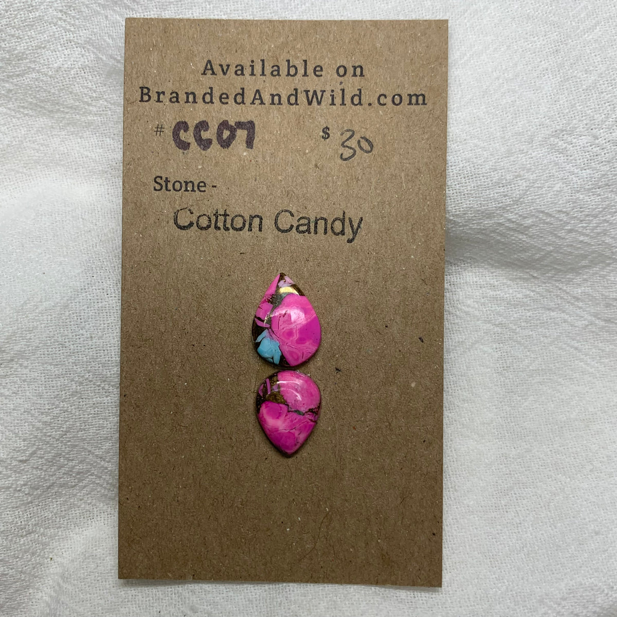 Cotton Candy Cabochon - CC07 51EE3711-483A-47F9-A387-4F19AE9E295E Brandedandwild.com