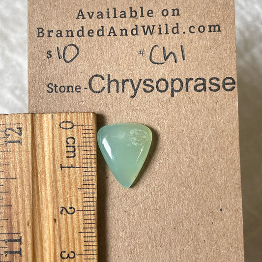 Chrysoprase Cabochon - Ch1 51F234E0-AD58-491F-8207-7D442F6B4548 Brandedandwild.com