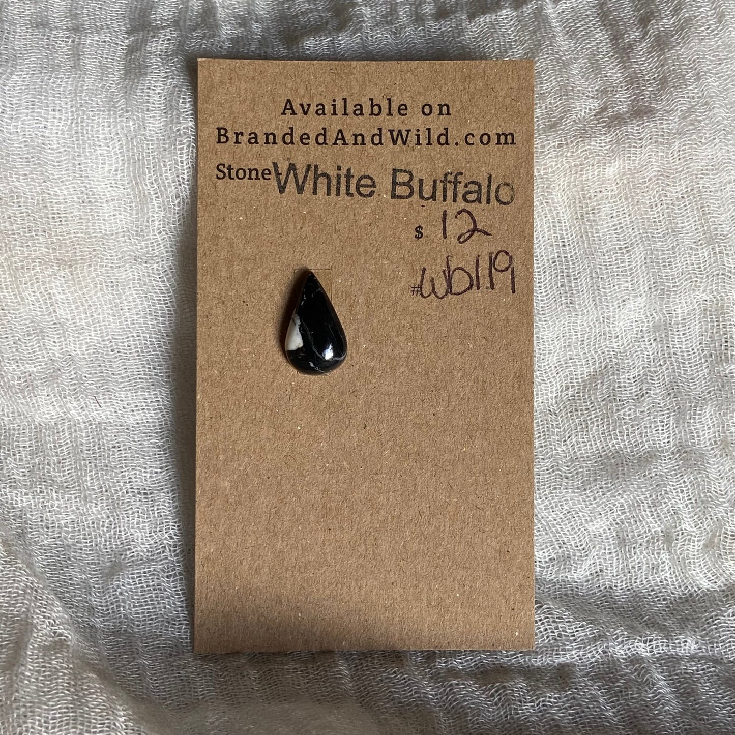 White Buffalo Cabochon - WB119