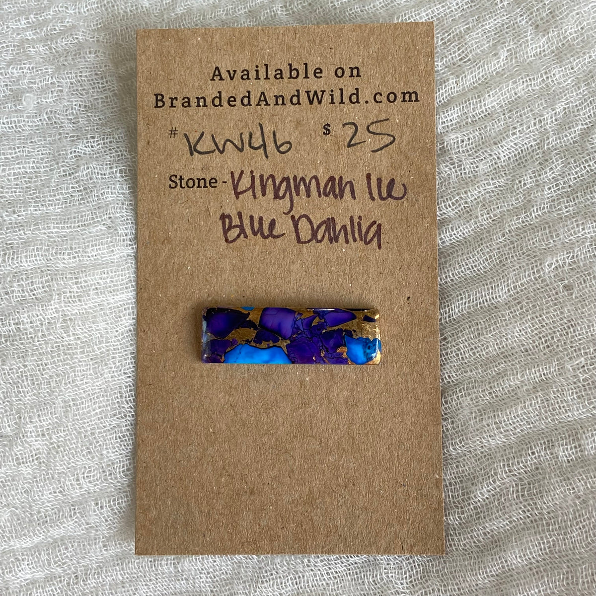 Kingman Ice Blue Dahlia Cabochon - KD46