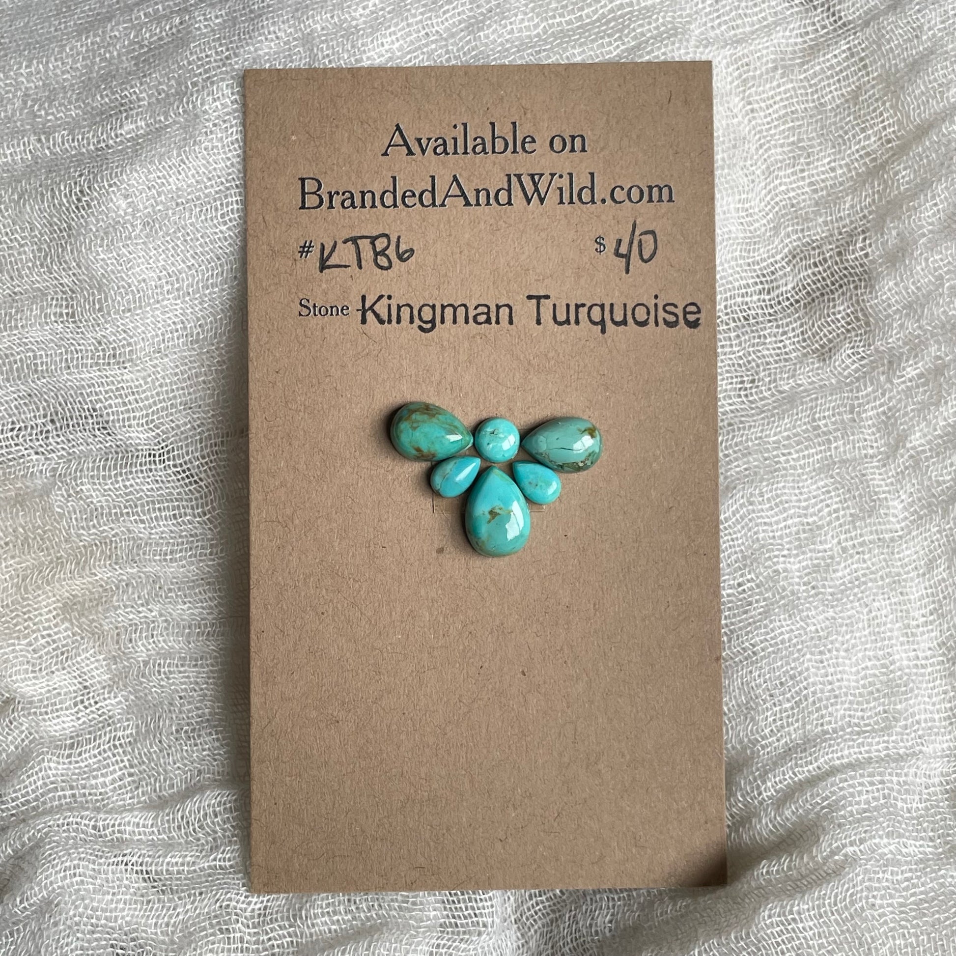 Kingman Turquoise Cabochon - KT86 5245F424-1BC3-46BA-94EF-B311CE21AF89 Brandedandwild.com