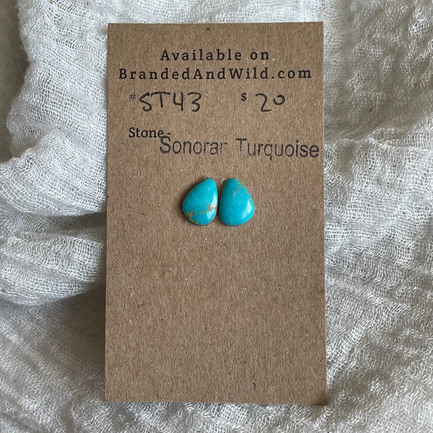 Sonoran Turquoise Cabochon - ST43 5258BDF9-698E-4E64-A91B-871A618D2B01 Brandedandwild.com
