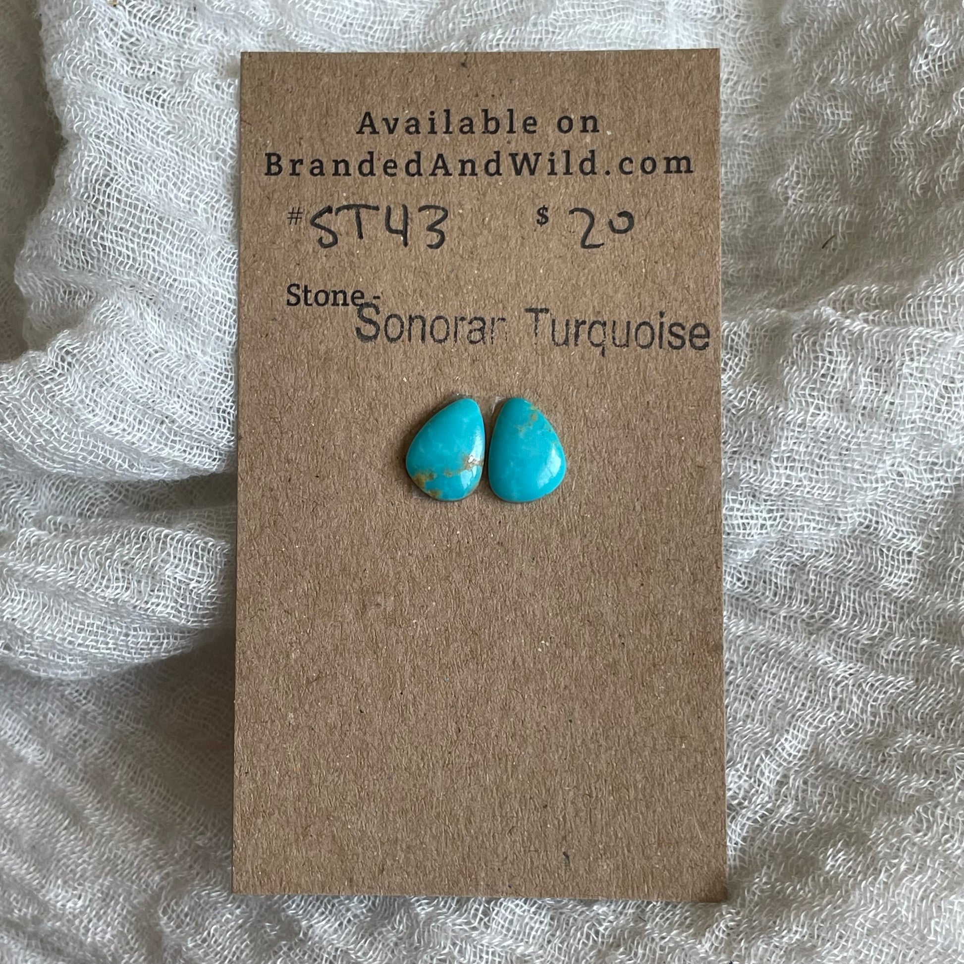 Sonoran Turquoise Cabochon - ST43 5258BDF9-698E-4E64-A91B-871A618D2B01 Brandedandwild.com