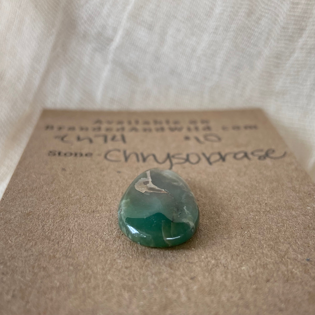Chrysoprase Cabochon - Ch74 525F79A0-119B-4048-B701-B6A0C85D39C6 Brandedandwild.com