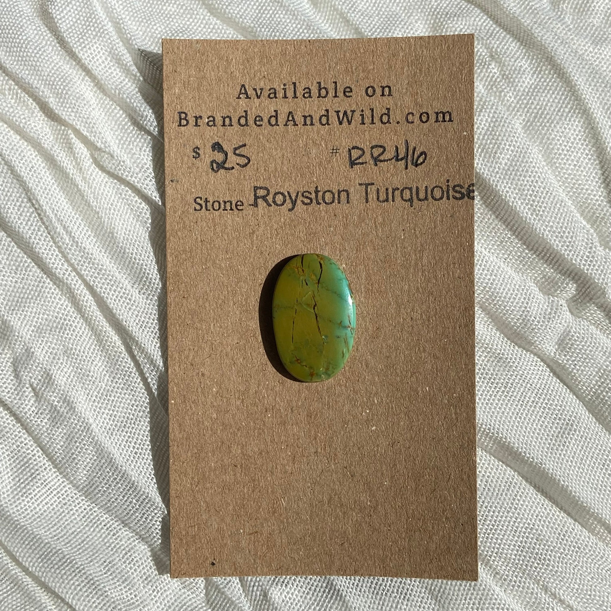 Royston Ribbon Turquoise Cabochon RR46 5285A6F1-2542-4123-9ACF-AB394CC8BA02 Brandedandwild.com