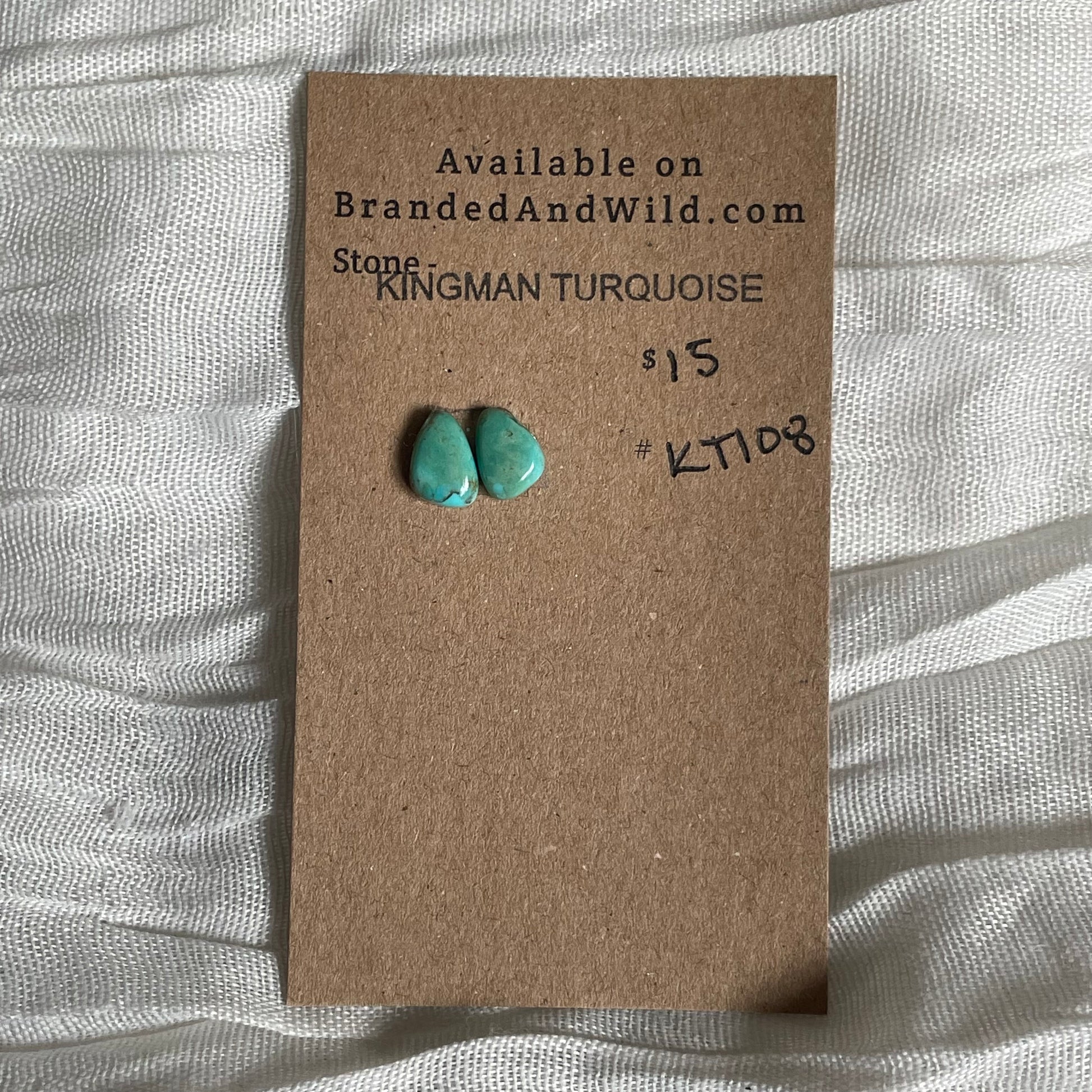Kingman Turquoise Cabochon - KT108 529500FE-3A43-4407-9B4A-7C041A2D7E2A Brandedandwild.com