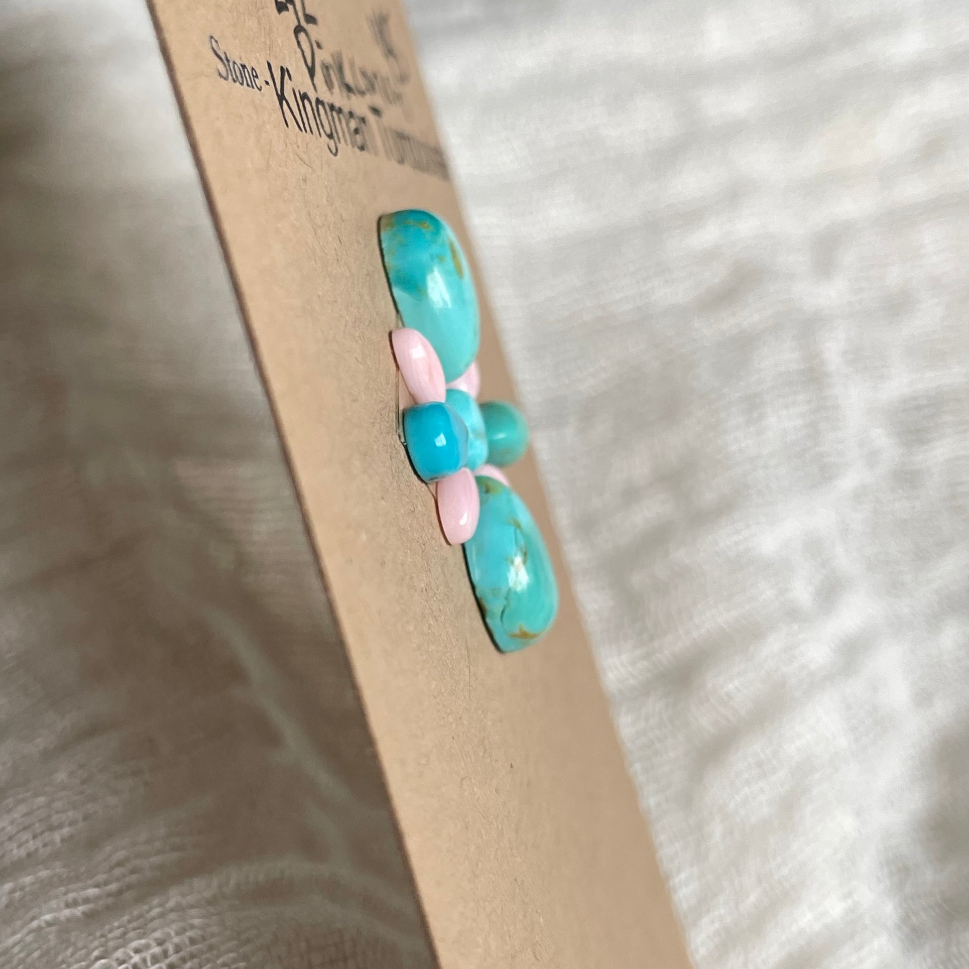 Kingman Turquoise / Pink Conch Cabochon - Mix242 52ADFC20-82BF-4CCF-B90A-C174D00D50E2 Brandedandwild.com
