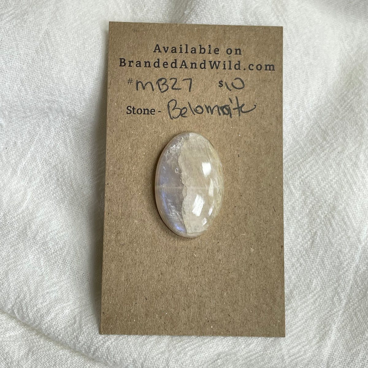 Belomrite Moonstone Cabochon - MB27 52AF7759-037B-46BF-BF4E-3FBA9FBF2A46 Brandedandwild.com