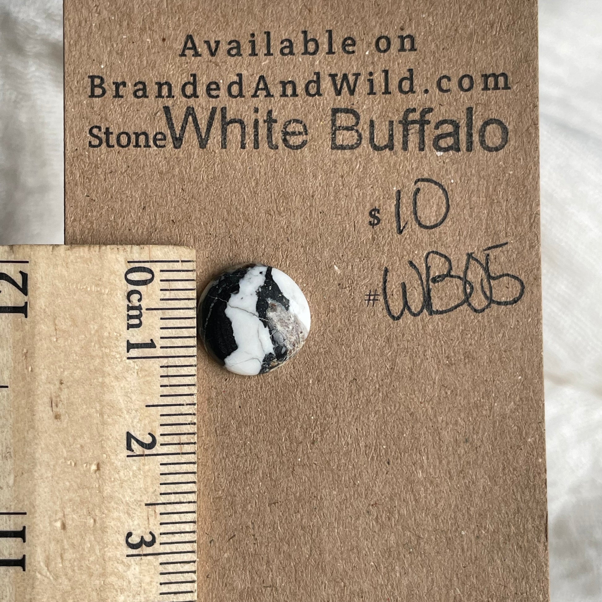 White Buffalo Cabochon - WB05 52AFC5E4-2933-4F3B-B394-0C69DE1993CC Brandedandwild.com