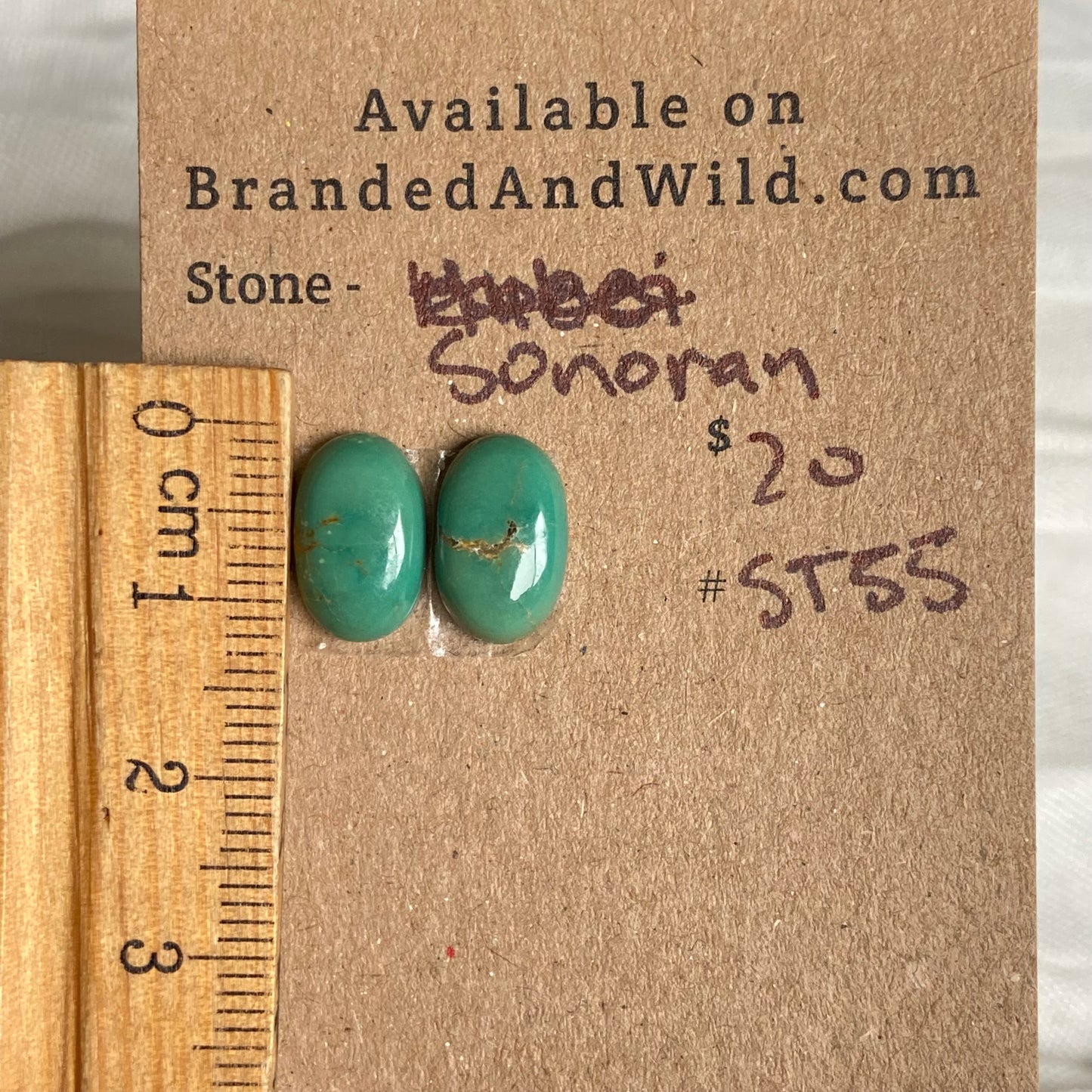Sonoran Turquoise Cabochon - ST55 52BE3213-5810-4977-B616-381D74CF6187 Brandedandwild.com