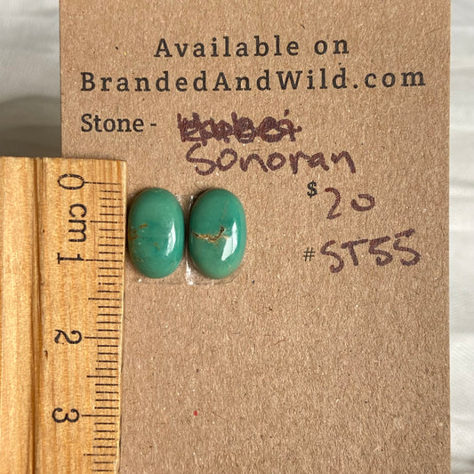 Sonoran Turquoise Cabochon - ST55 52BE3213-5810-4977-B616-381D74CF6187 Brandedandwild.com