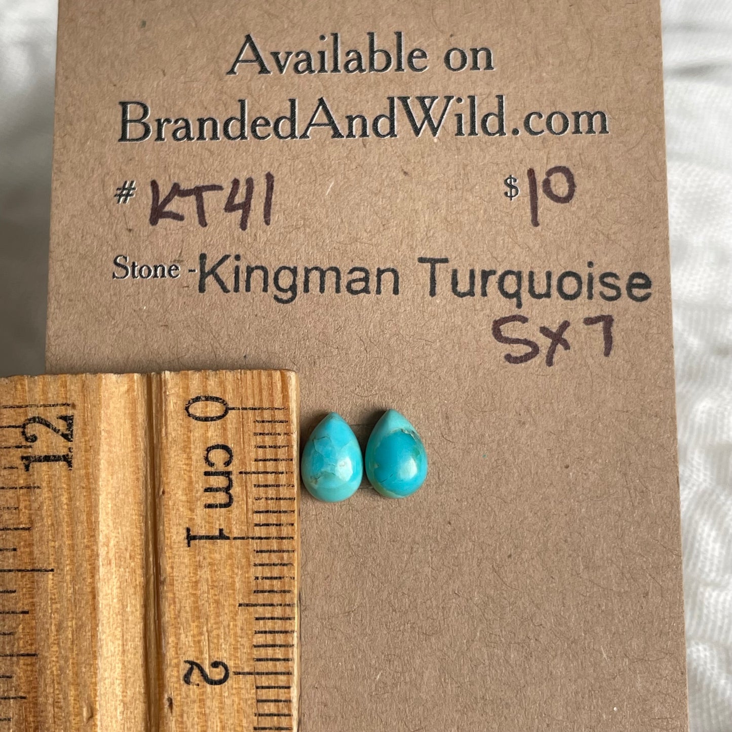Kingman Turquoise Cabochon - KT41 52C16BC1-7891-43E6-B756-CE11B653BC8E Brandedandwild.com
