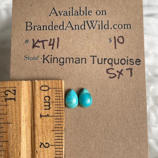Kingman Turquoise Cabochon - KT41 52C16BC1-7891-43E6-B756-CE11B653BC8E Brandedandwild.com