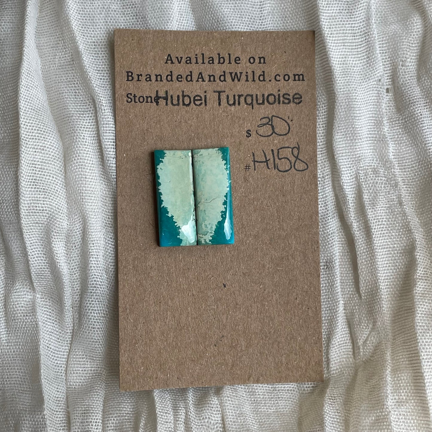 Hubei Turquoise Cabochon - H158 52E9FDE0-5B5B-48E2-94BC-BBEB01932A88 Brandedandwild.com