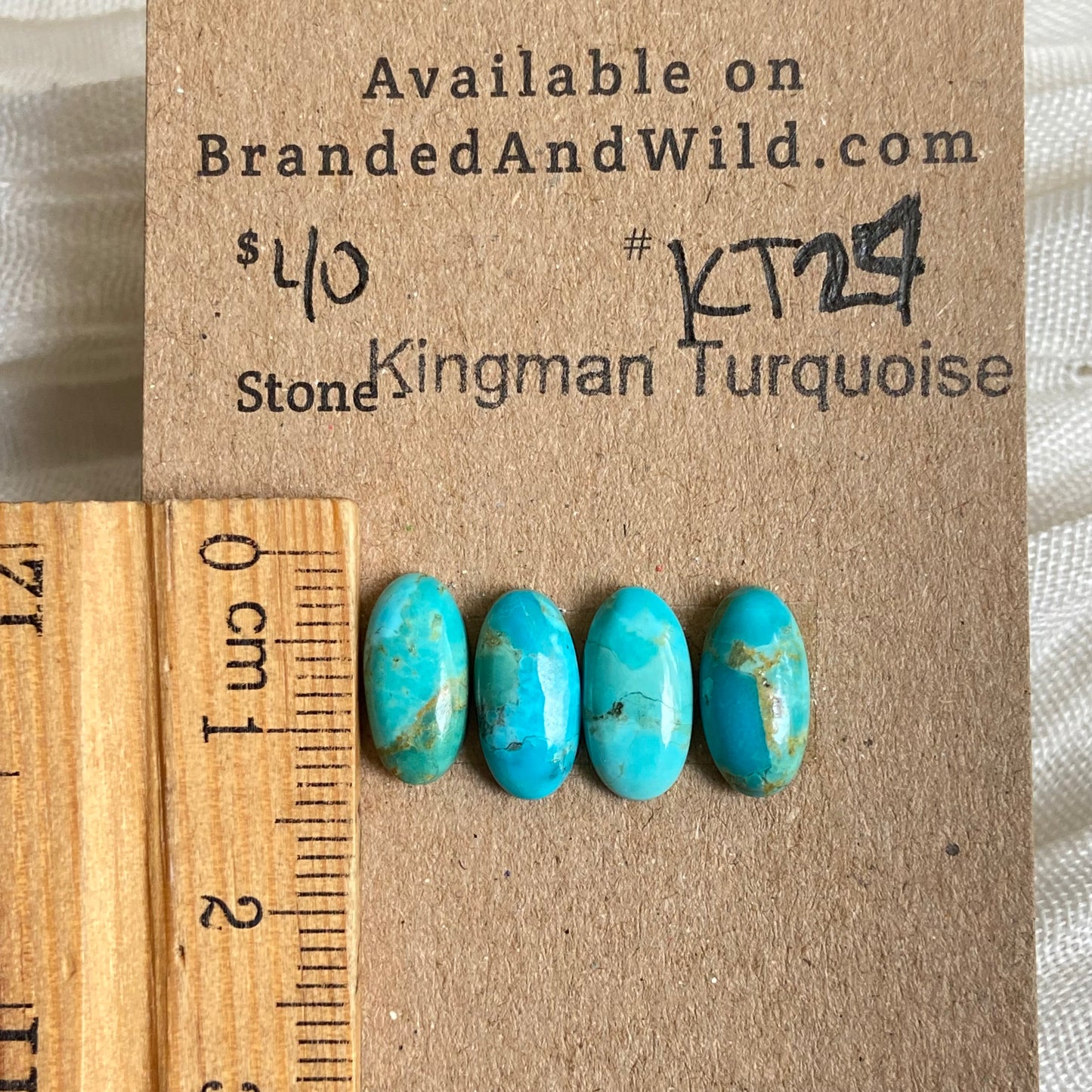 Kingman Turquoise Cabochon - KT24 52F6DF8D-0390-4909-AEA3-A6D1D2A4B522 Brandedandwild.com