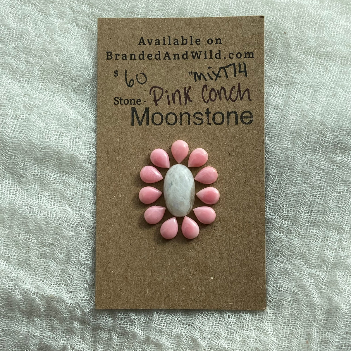 Pink Conch / White Moonstone- Mix174