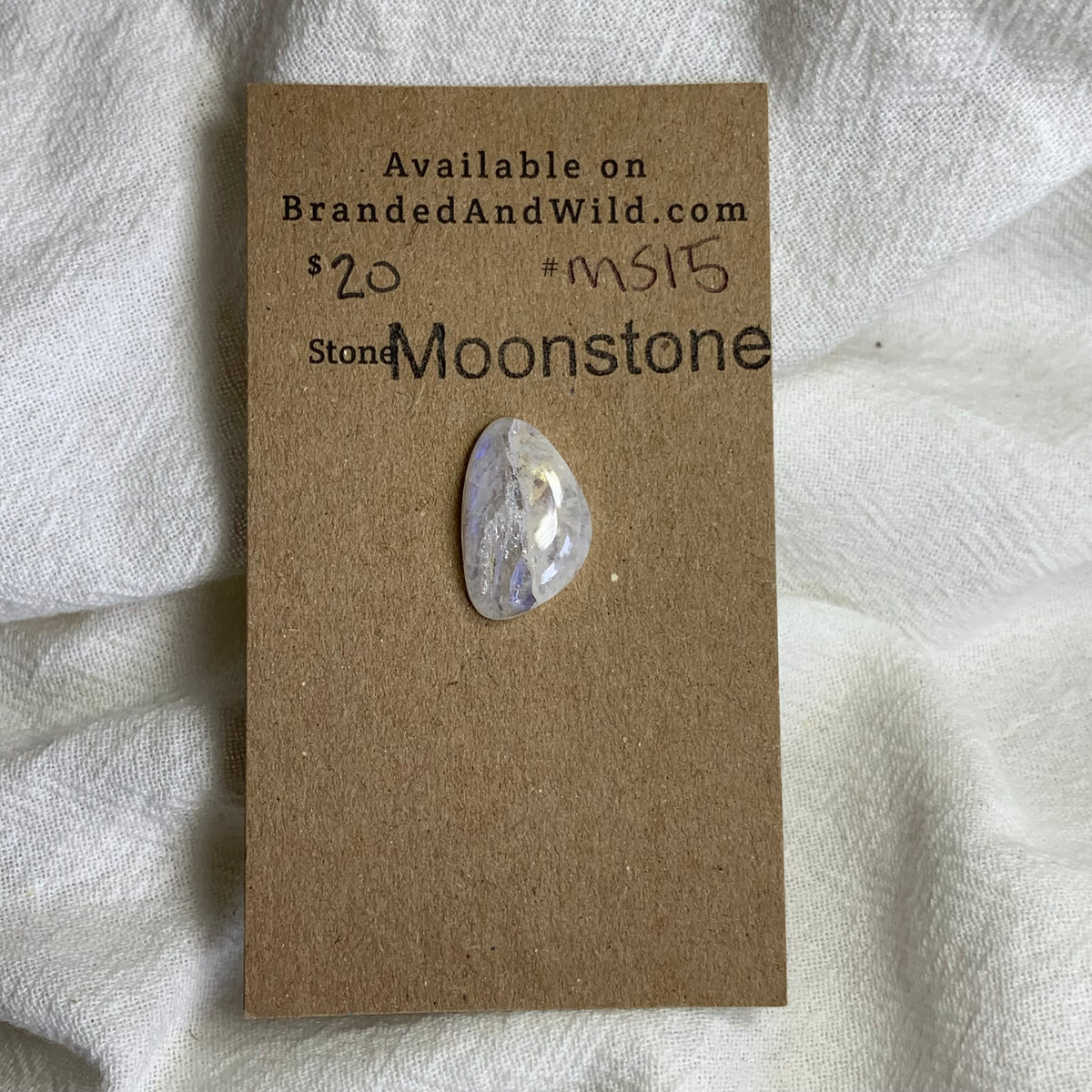 Moonstone Cabochon - MS15 53019967-FA41-4A0F-9AAC-1E16751960F4 Brandedandwild.com