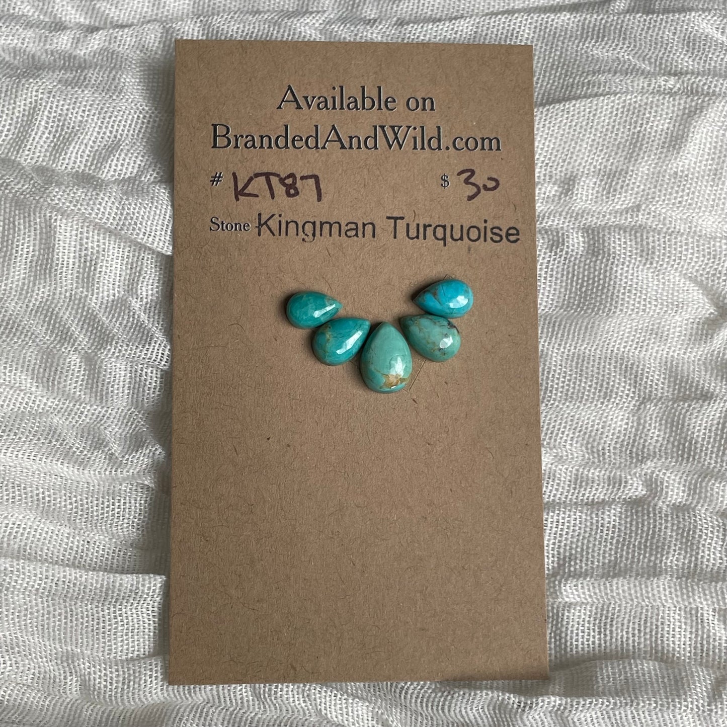 Kingman Turquoise Cabochon - KT87 5306F236-CD07-4340-B7C6-4A328611D717 Brandedandwild.com