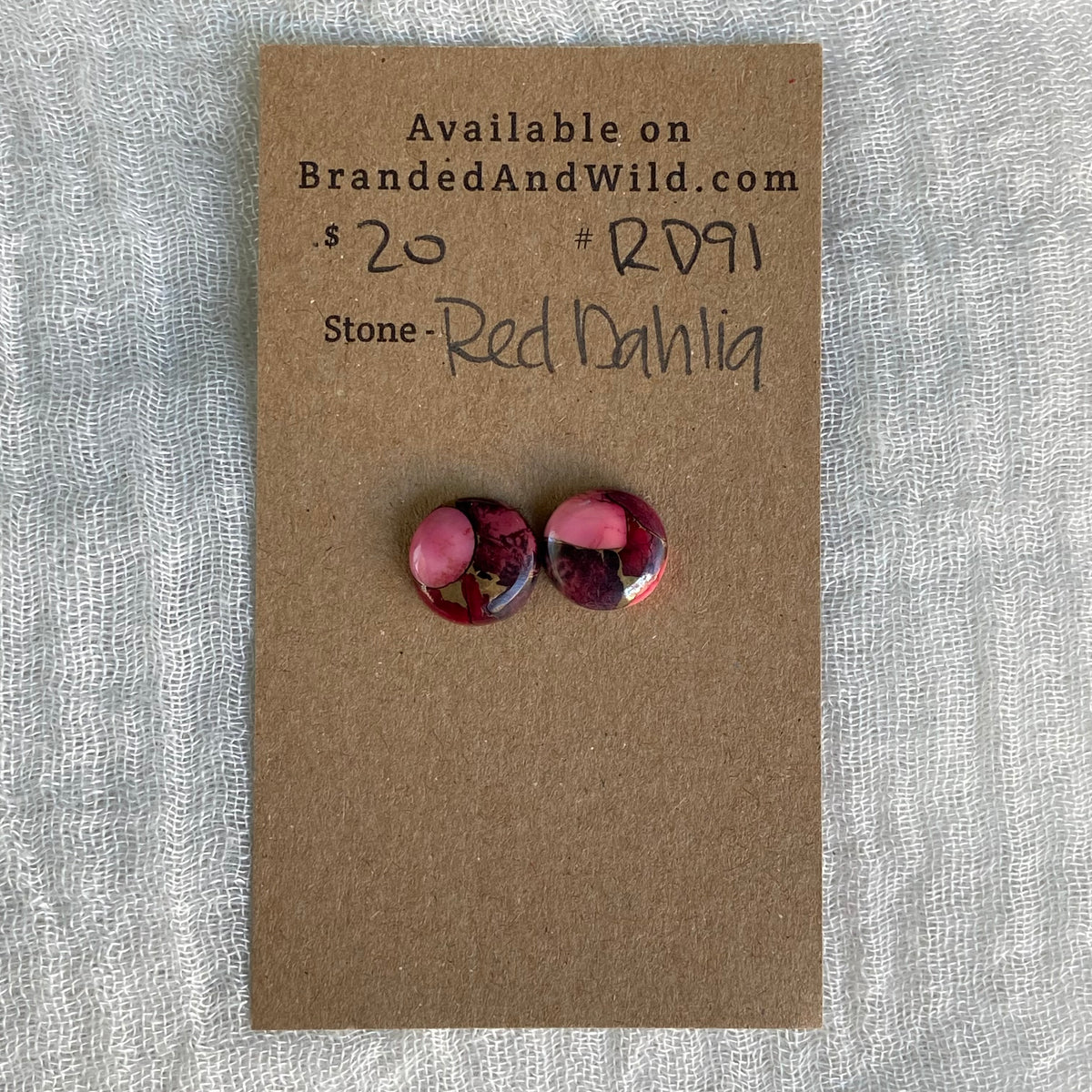 Red Dahlia Cabochon - RD91